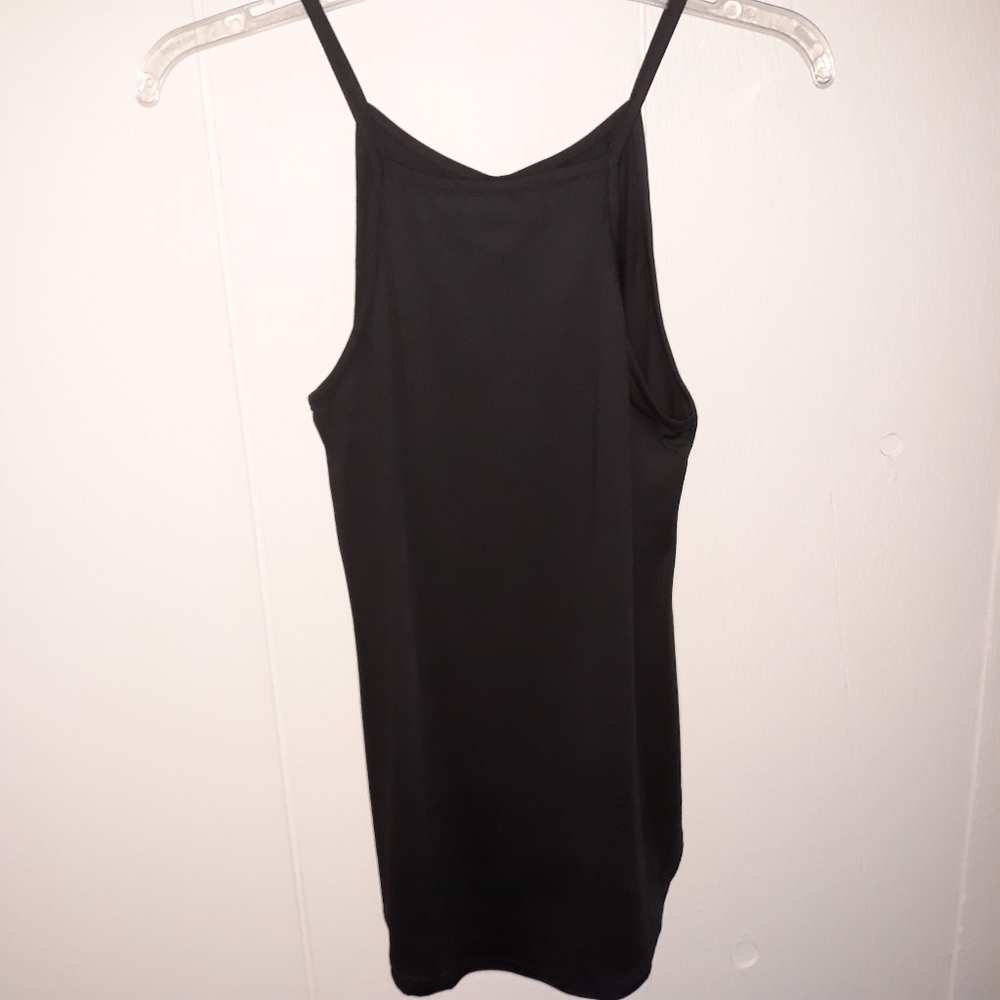 Fancyqube black spaghetti strap athletic shirt new with tag size small tank top